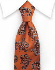 Orange Paisley Tie