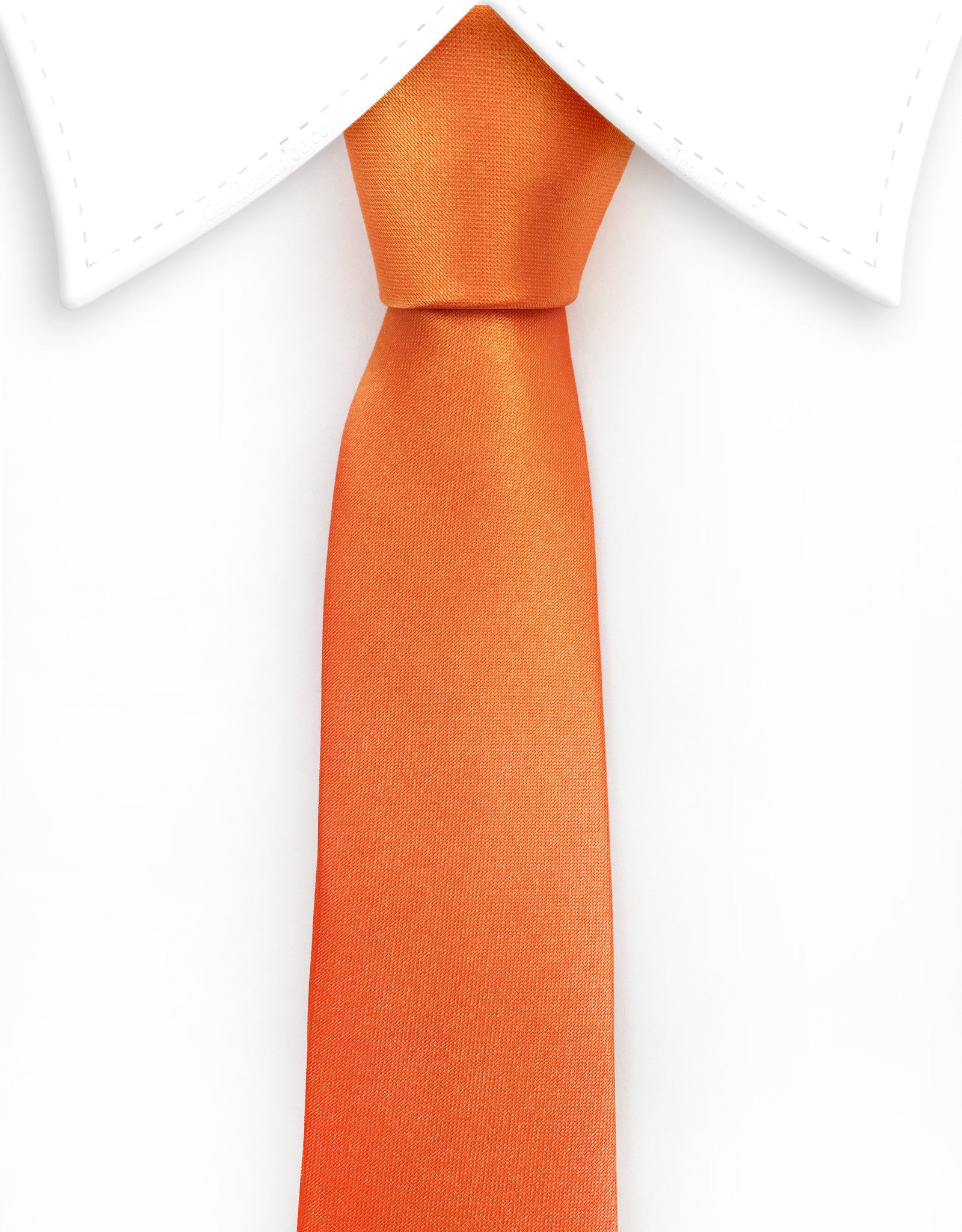Orange Skinny Necktie