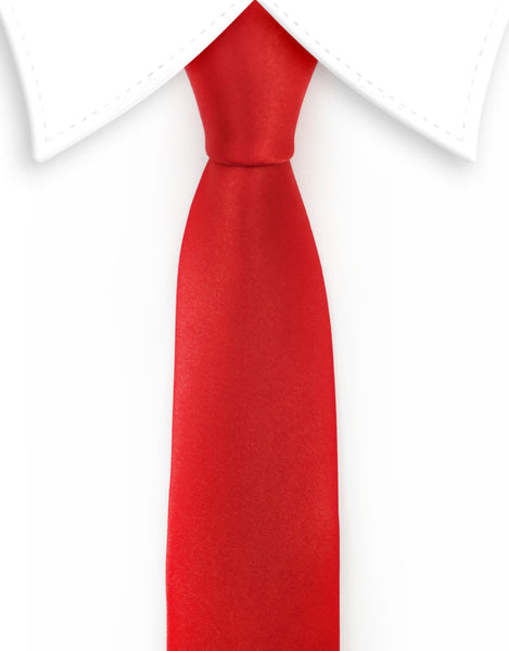 Red Skinny Necktie