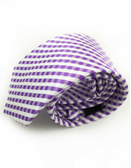 purple and white mens tie