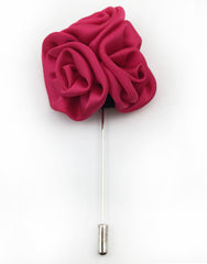 Raspberry Red Flower Lapel Pin