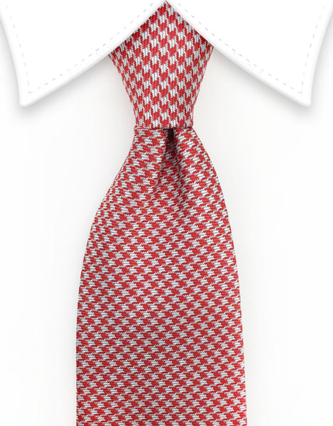 Red Houndstooth Necktie
