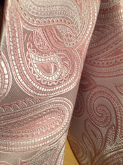 Blush Pink and Rose Gold Paisley Extra Long Tie - 3XL