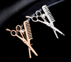 comb and scissors pin