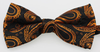 orange paisley bow tie