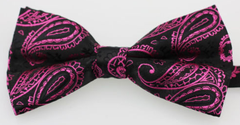 pink paisley bow tie