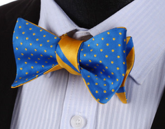 Blue & Yellow bow tie