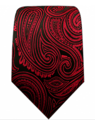 Red paisley necktie