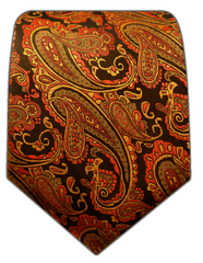 orange paisley necktie