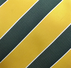 Gold and Green Striped Necktie