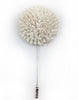 Men's White Flower Lapel Stick Pin