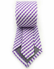 Lavender and white necktie