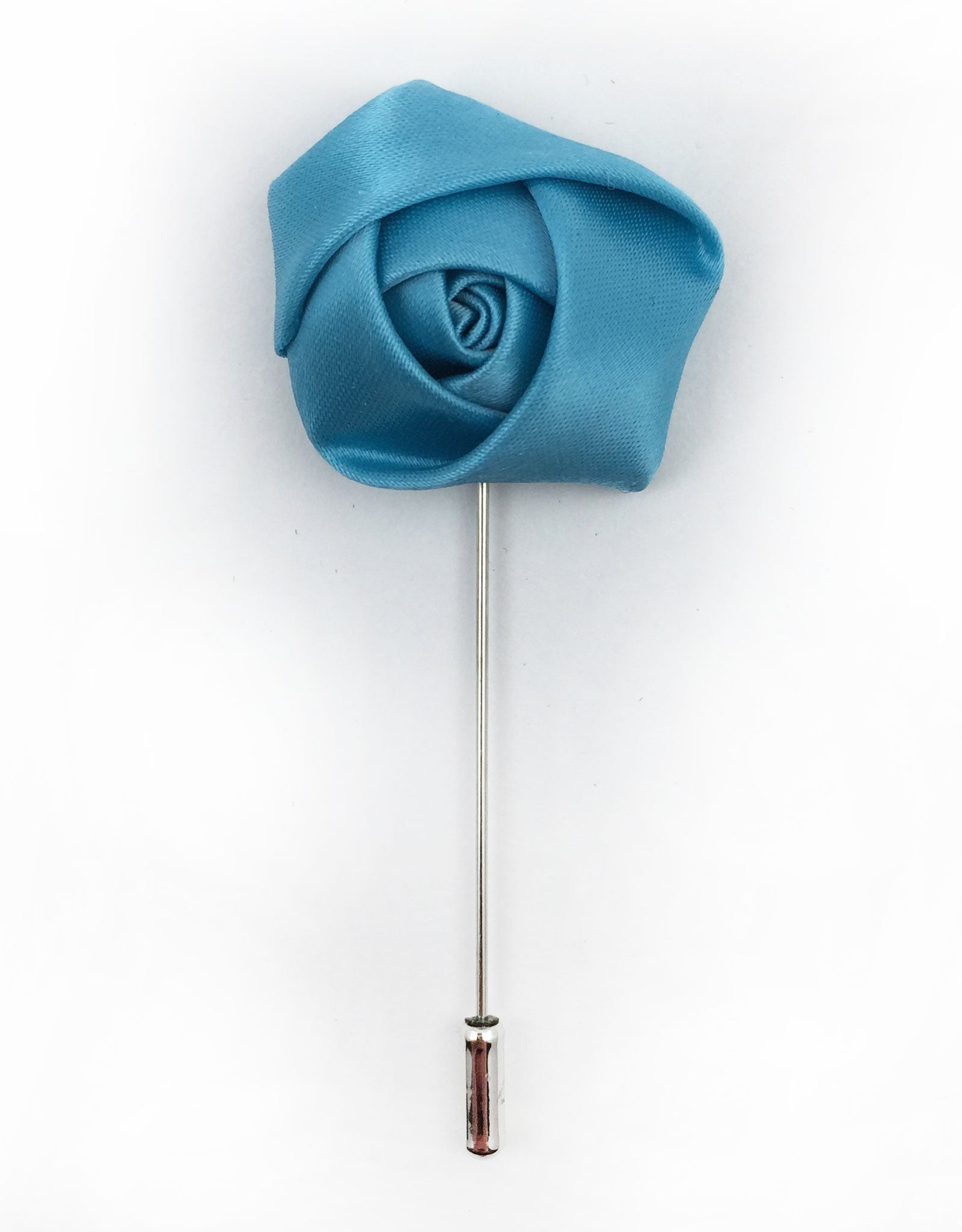 Men's Turquoise Flower Lapel Pin