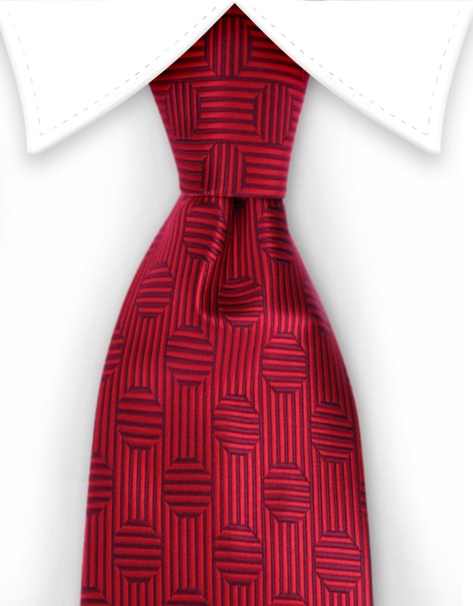 Red tie with circles