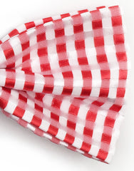 Red and White Gingham Bow Tie