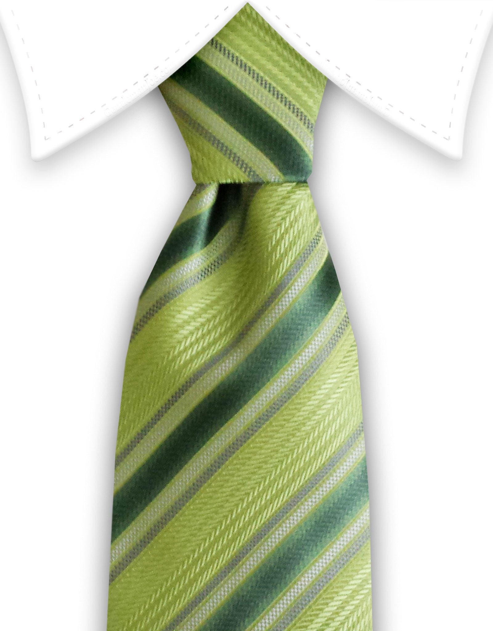 green striped necktie