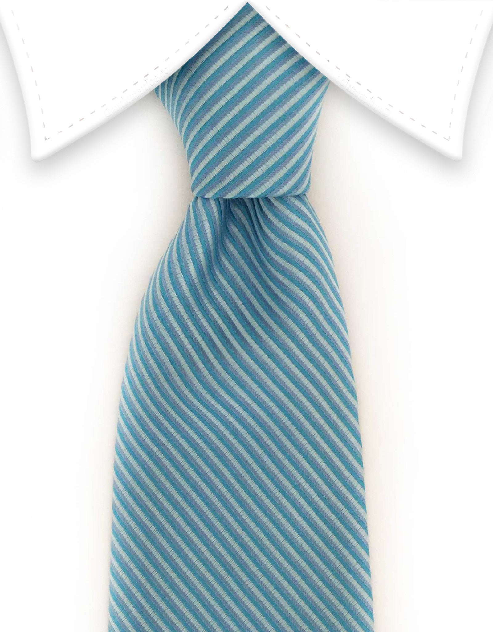 light blue striped tie