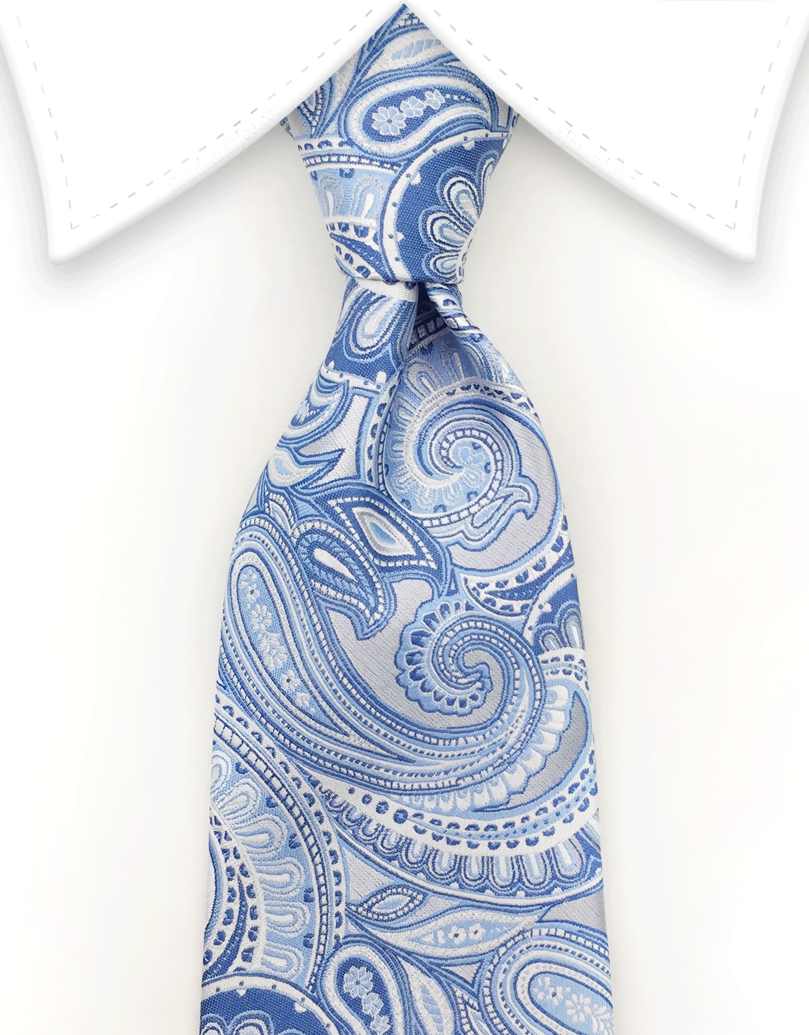 Baby Blue Paisley Silk Tie – GentlemanJoe