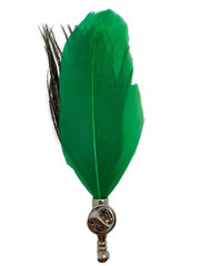Peacock and Green Feather Lapel Pin