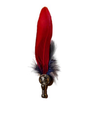 Red, Black and Blue Feather Lapel Pin