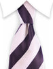 Beige and Brown Striped Collegiate Necktie