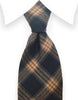 Black and Camel Brown Cotton Necktie