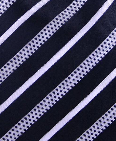 Black and White Striped Tie – GentlemanJoe