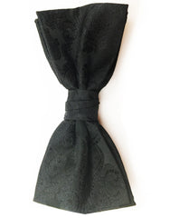 paisley black bow tie