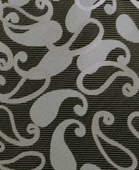 charcoal and silver paisley necktie