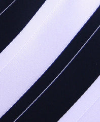 Black & White Wide Striped Necktie