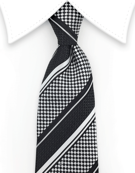 Black and Light Silver Tie with Sparkle – GentlemanJoe