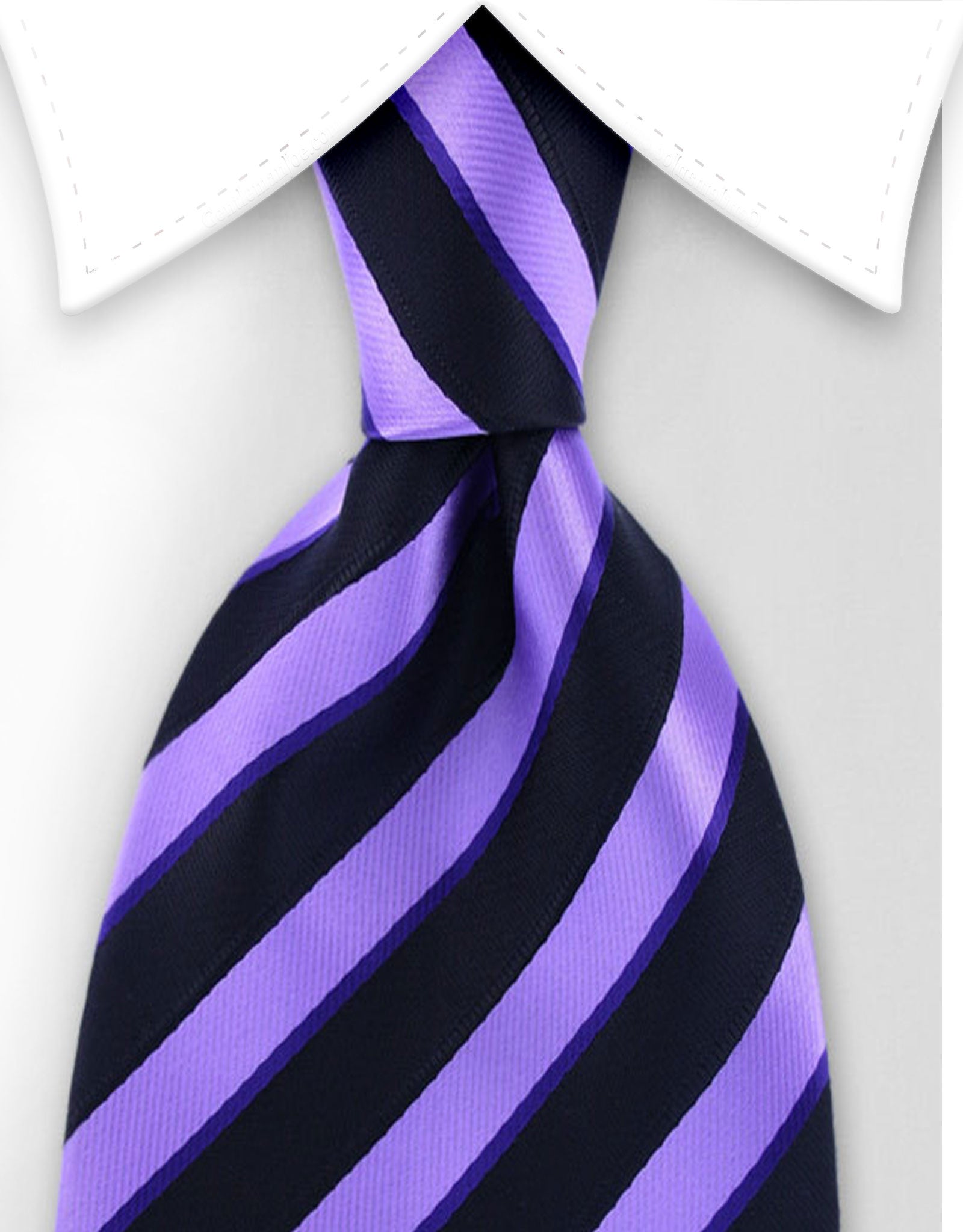 THOMPSON Stripe Grill Tie Clip In Purple Amethyst With Palladium