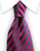 Red & Black Extra Long Striped Tie