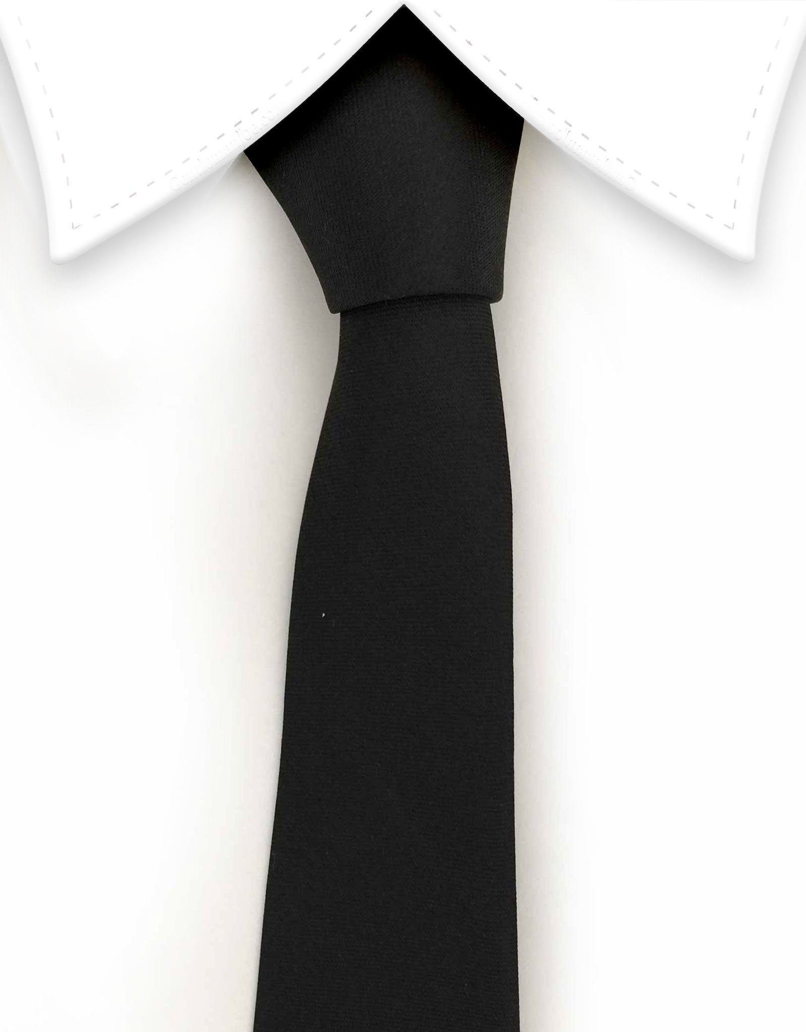 Black Satin Skinny Tie