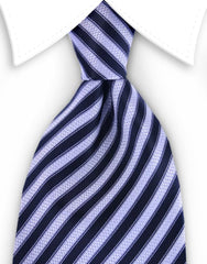 black and silver striped mens tie
