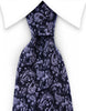 black and silver paisley necktie