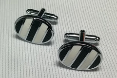 Black and white cuff links