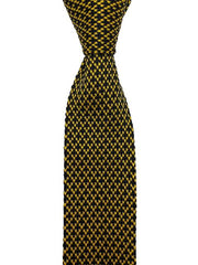 Yellow Gold and Black Knitted Men's Tie