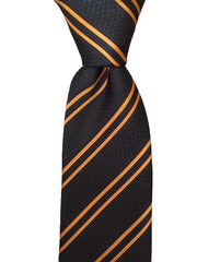 Black and Orange Striped Tie