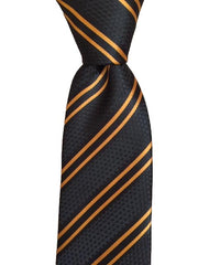 Black and Orange Striped Tie