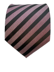 Black and Muted Plum Striped Men's Tie