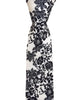 Black and White Floral, Cotton, Men's Tie