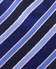Blue and Black Striped Extra Long Ties