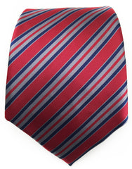 Burgundy red striped tie