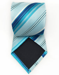 turquoise striped tie
