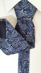 blue paisley necktie