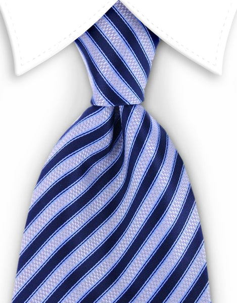 blue and silver tie