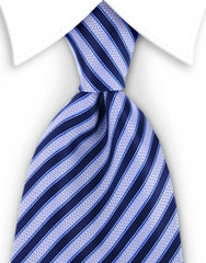 blue and silver tie