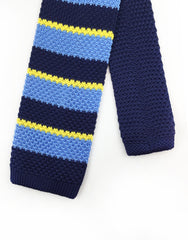 Sky Blue & Navy Knit Tie