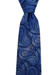 Blue Paisley Extra Long Men's Tie